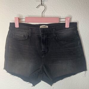 L’ AGENCE black jean shorts size 26
